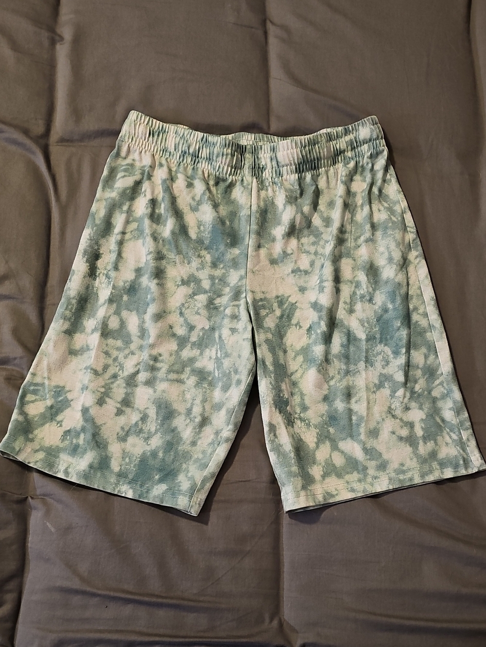 Cat & Jack Green and White Tie-Dye Pajama Shorts